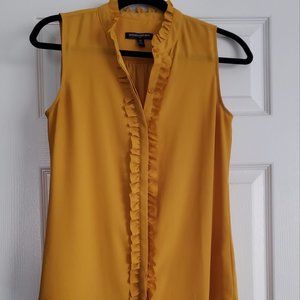 Marigold Sleeveless Ruffle Blouse by Banana Republic